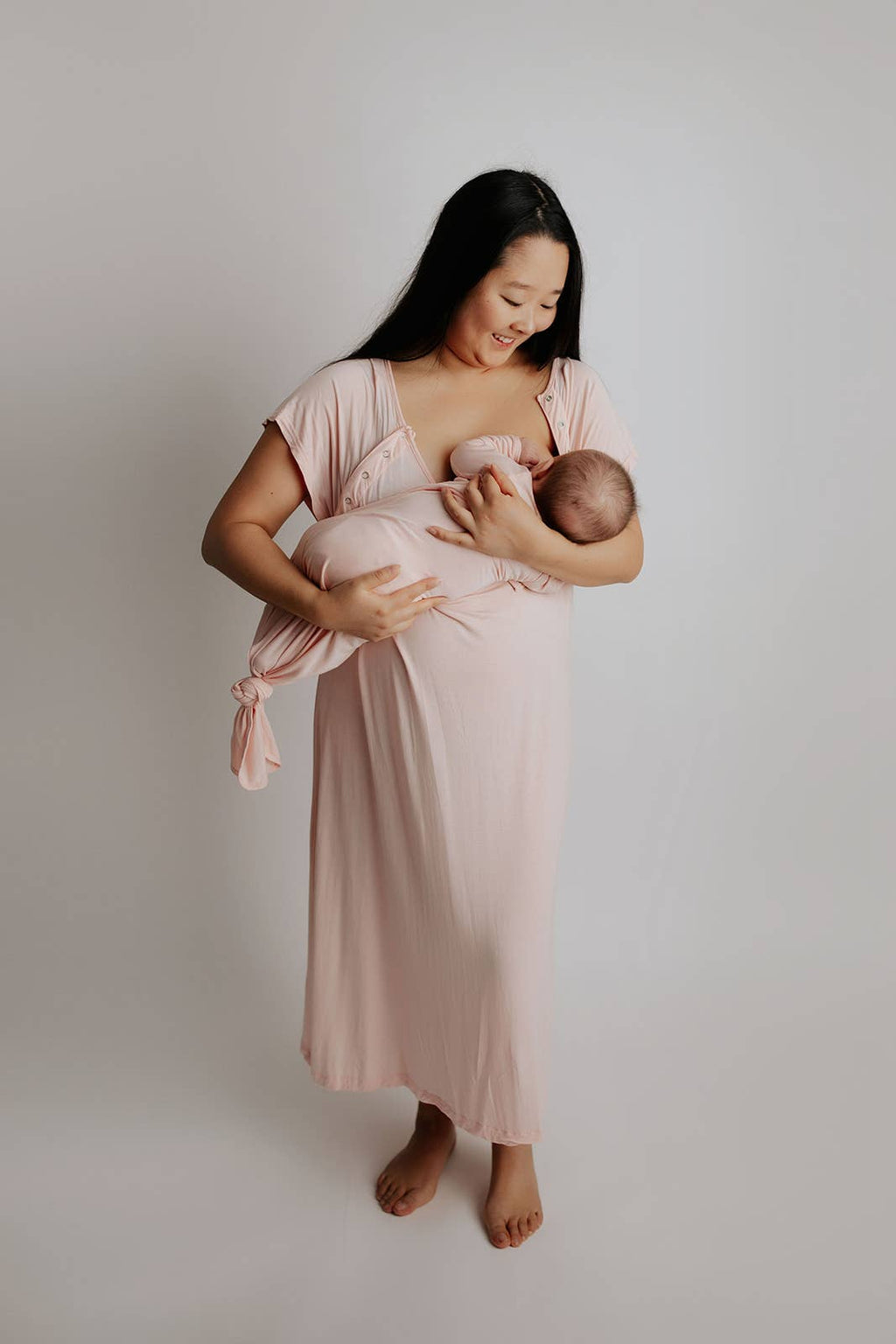 Three Little Tots - Heavenly Pink Knotted Gown