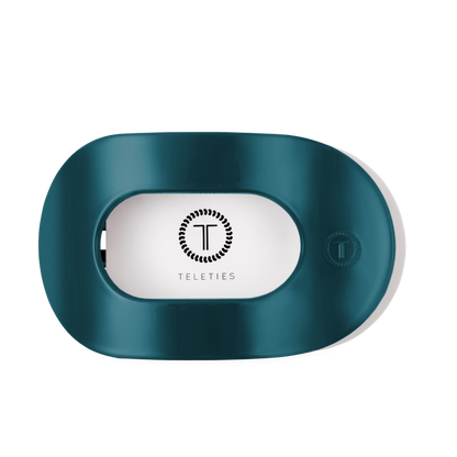 TELETIES - Teal With It Large Flat Round Hair Clip