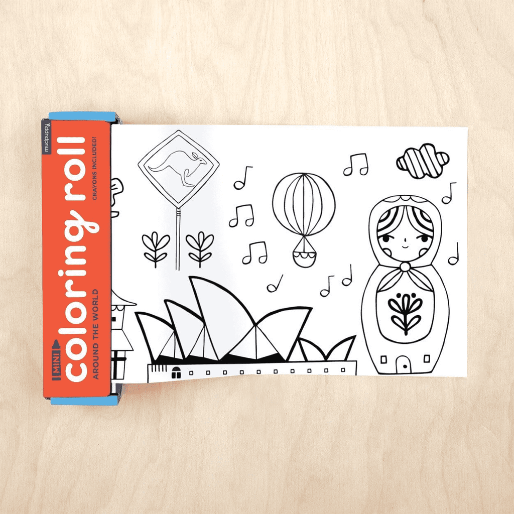 Chronicle Books - Around the World Mini Coloring Roll