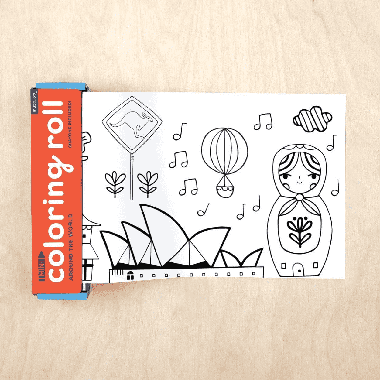Chronicle Books - Around the World Mini Coloring Roll