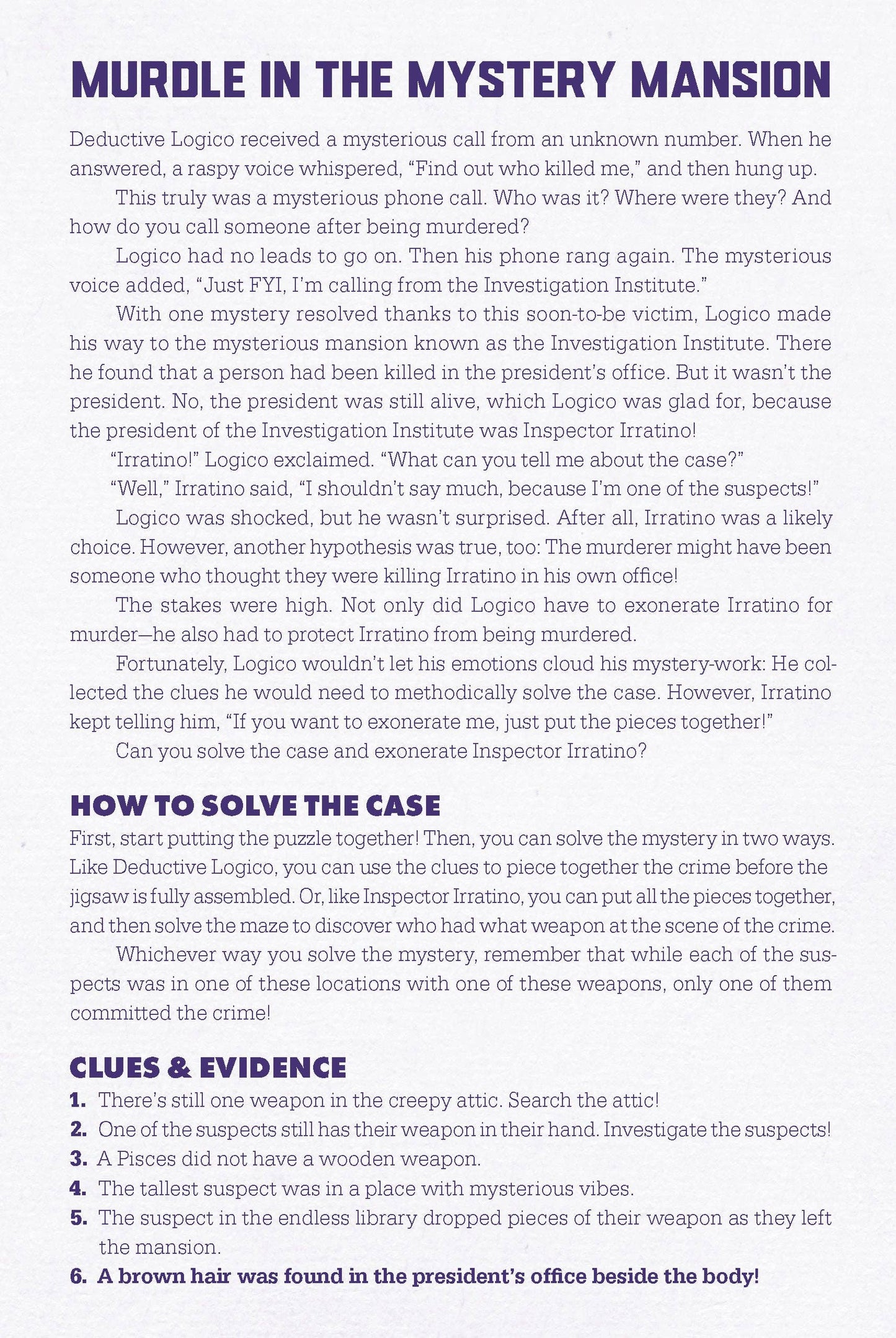 Chronicle Books - Murdle in the Mystery Mansion 500-Piece Jigsaw Puzzle