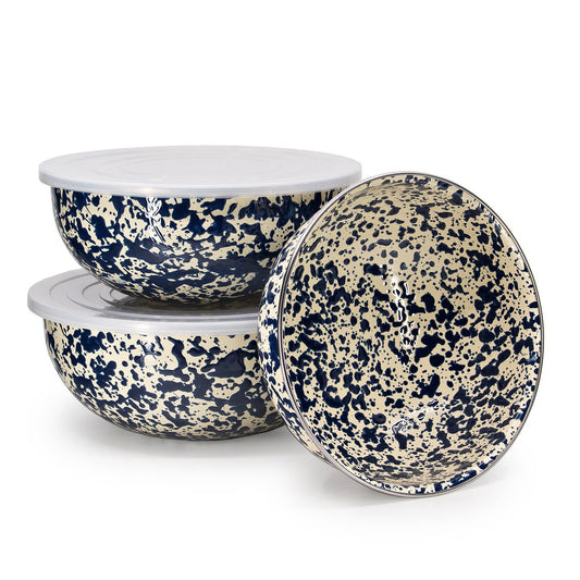 Crow Canyon Home - Splatter Enamelware Covered Multi-Purpose Bowl