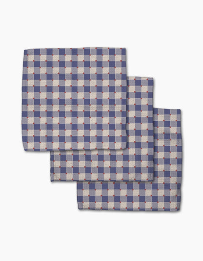 Geometry - Nautical Gingham Dishcloth Set