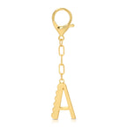 Lucky Feather - Enamel Bag Charm / Keychain - Letter - A