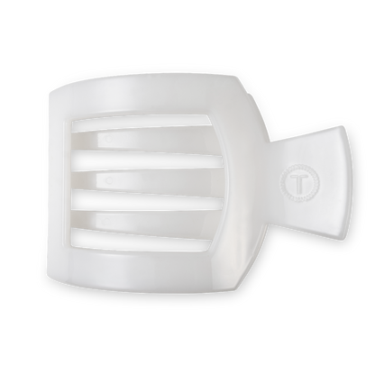 TELETIES - Coconut White Large Flat Square Clip