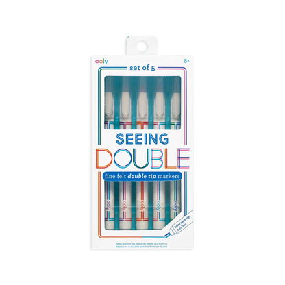 OOLY - Seeing Double: Fine Felt Double Tip Markers (Set of 5 / 10 C