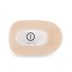 TELETIES - Almond Beige Large Flat Round Clip