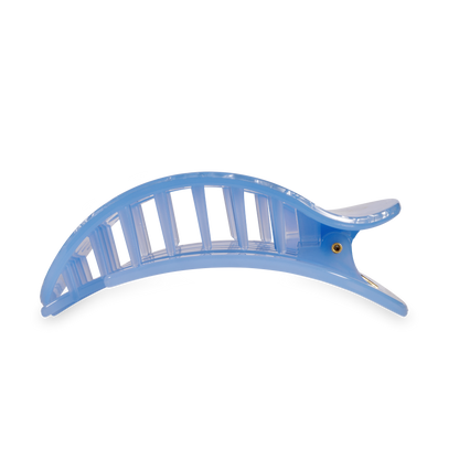 TELETIES - Flat Round Hair Clip | Large | Blue Lagoon