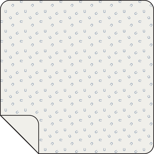 Angel Dear - Little Horseshoes Blue - Swaddle Blanket