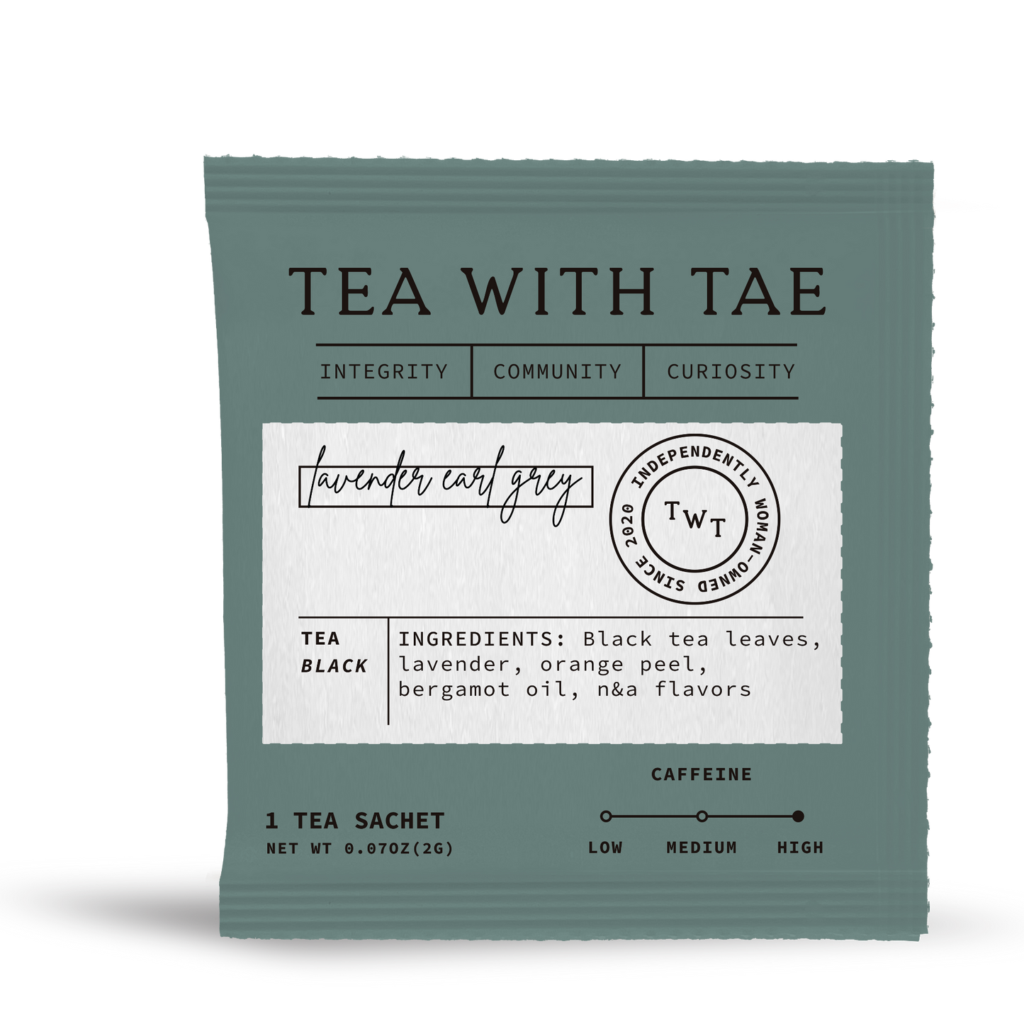Tea with Tae - Lavender Earl Grey Black Tea - Individually Wrapped Tea Bag