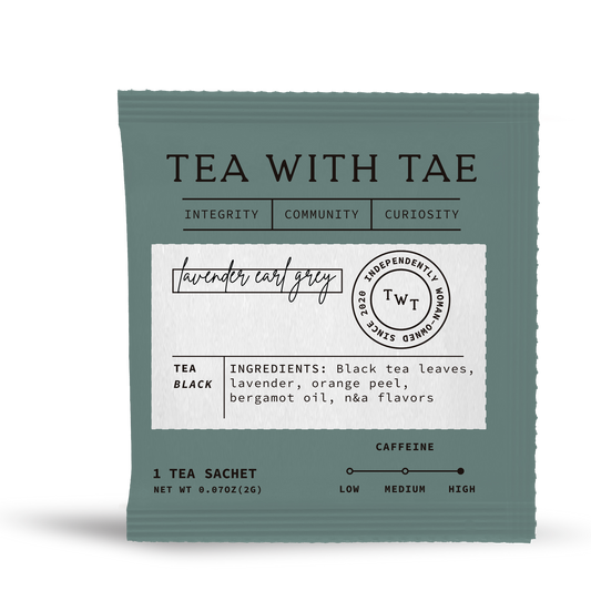 Tea with Tae - Lavender Earl Grey Black Tea - Individually Wrapped Tea Bag