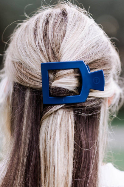 TELETIES - Square Flat Hair Clip | Medium | Midnight Rain