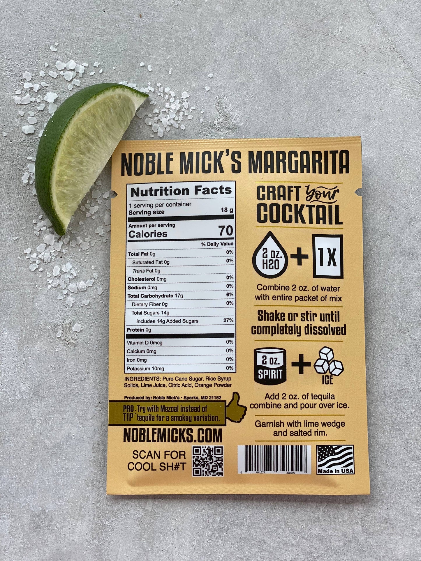 Noble Mick's - Craft Beverage Company - Margarita Single Serve Craft Cocktail