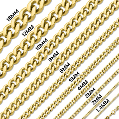 WJW - 18K Gold Curb Chain Necklace