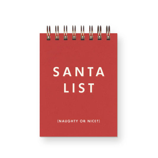 Ruff House Print Shop - Santa List Holiday Mini Jotter Notebook