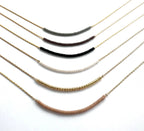 Ocean Breakup - Thin Minimalist Necklace - Neutrals