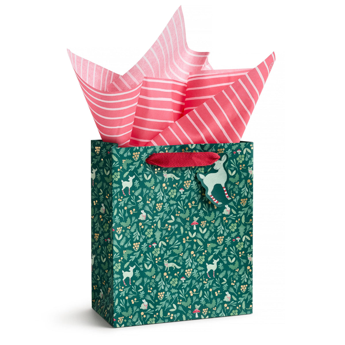 E. Frances Paper - Winter Forest Christmas Holiday Gift Bag, Medium