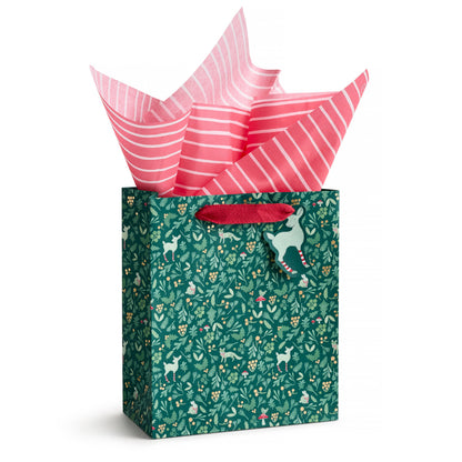 E. Frances Paper - Winter Forest Christmas Holiday Gift Bag, Medium