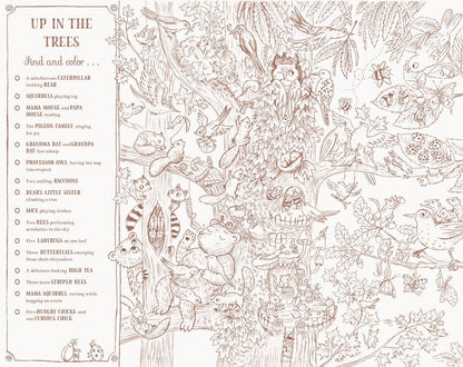 Abrams - Brown Bear Wood: A Search-and-Find Coloring Book: Over 100