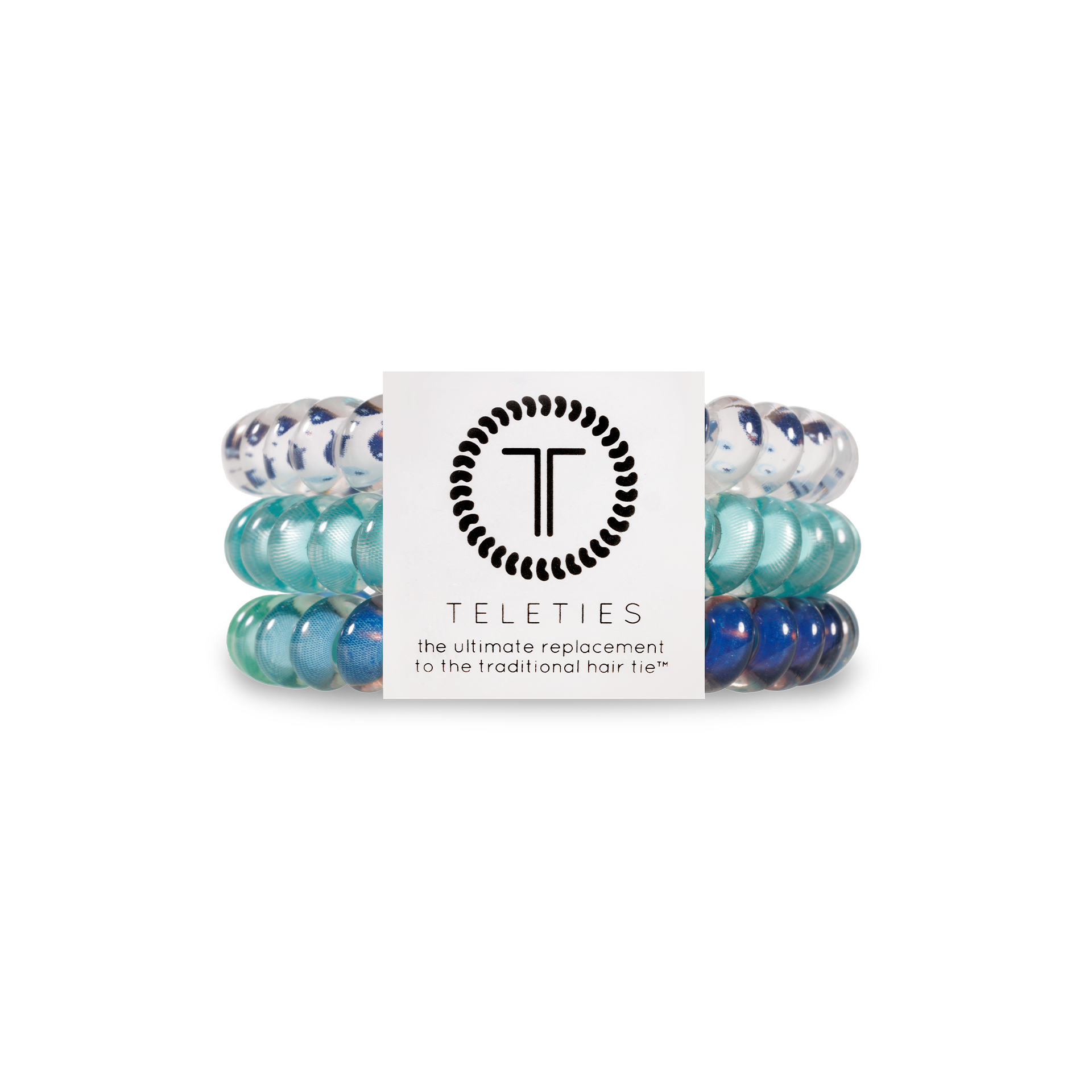 TELETIES - Reel Love - Small Spiral Hair Coils, Hair Ties, 3-Pack