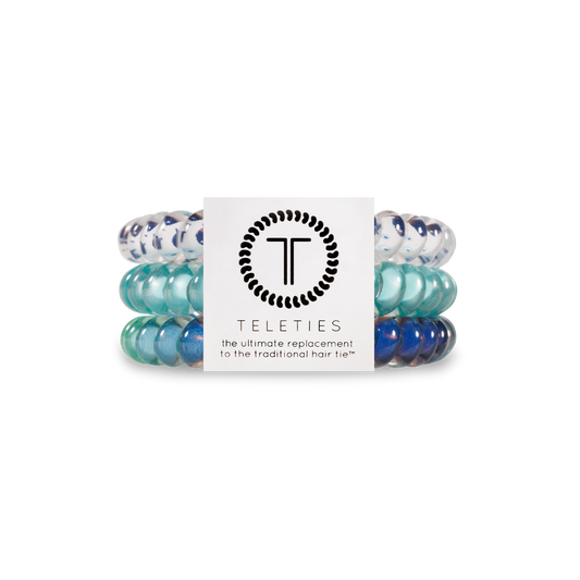 TELETIES - Reel Love - Small Spiral Hair Coils, Hair Ties, 3-Pack