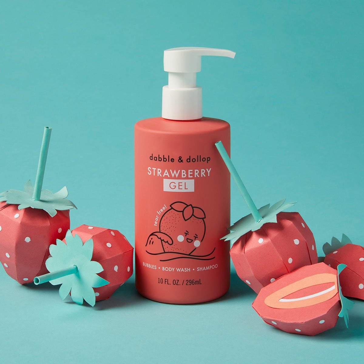 Dabble & Dollop - All-Natural Strawberry Shampoo, Body Wash & Bubbles