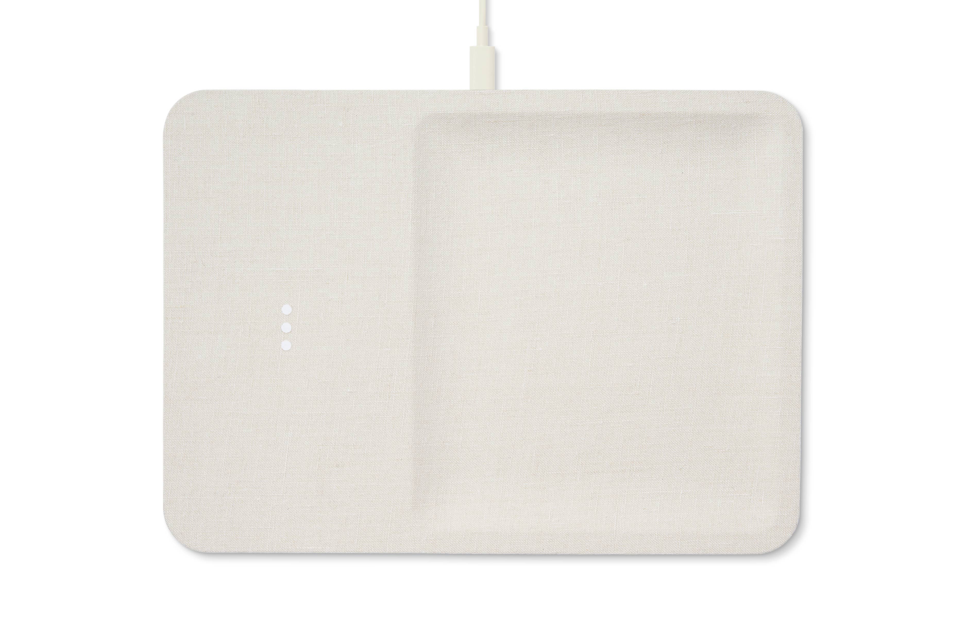 Courant - CATCH:3 - Essentials Linen Wireless Charger with Valet Tray