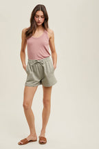 Wishlist Apparel - BASIC SCOOP NECK RIBBED KNIT TANK