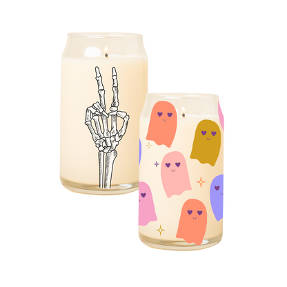 Talking Out of Turn - Halloween Candle Can Glass