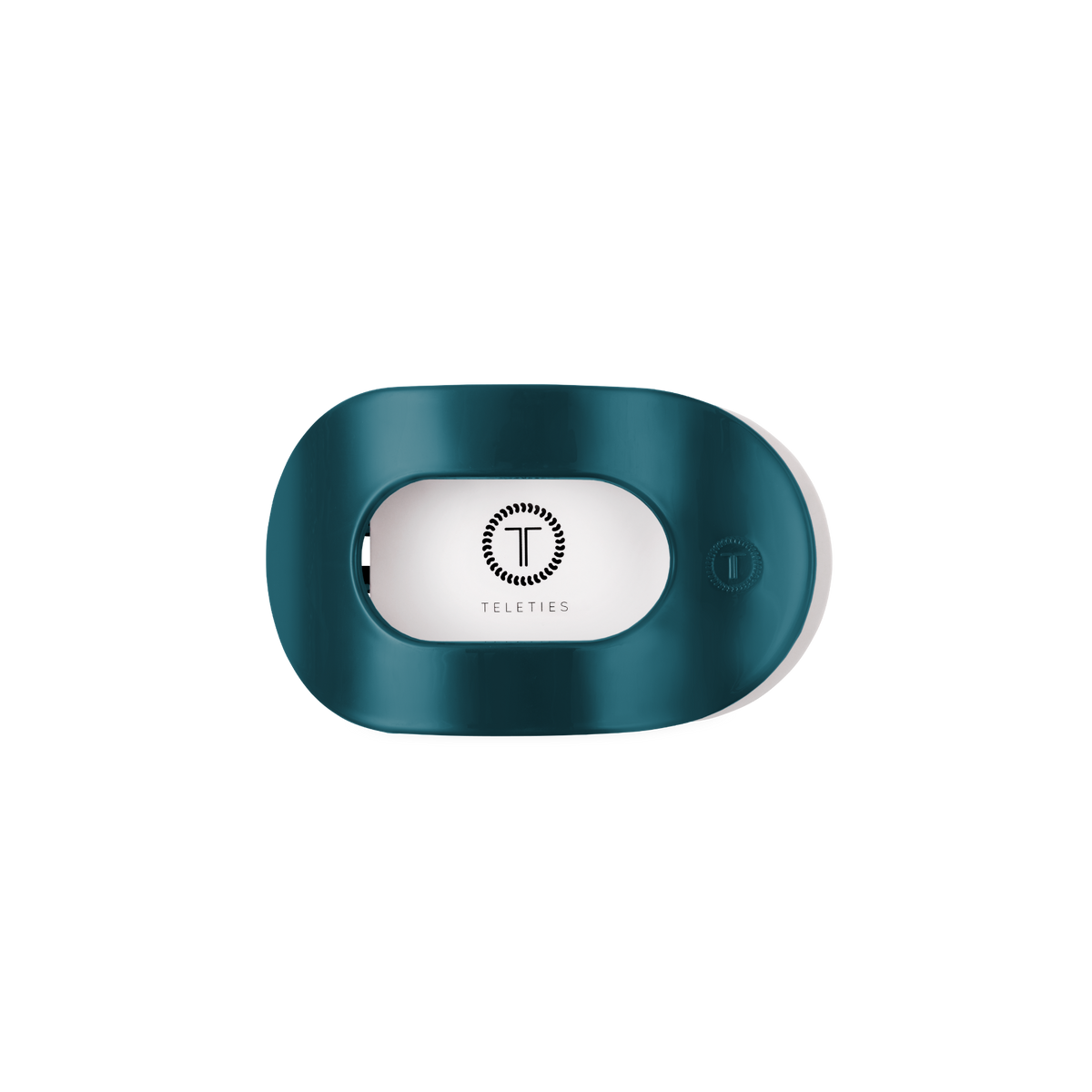 TELETIES - Teal With It Small Flat Round Hair Clip
