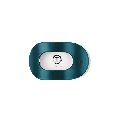TELETIES - Teal With It Small Flat Round Hair Clip
