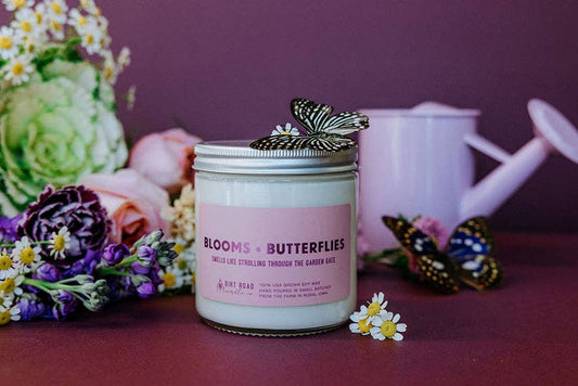 Dirt Road Candle Co - Blooms + Butterflies Candle