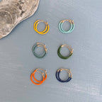 Alice Rise - Little single note beaded hoops, turquoise