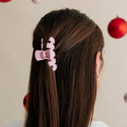 TELETIES - Classic Hair Clip | Small | Merry Pinkmas