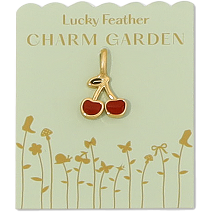 Lucky Feather - Charm Garden - Cherry Charm - Gold