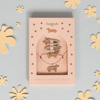 Rockahula Kids - Sausage Dog Hair & Jewelry Set