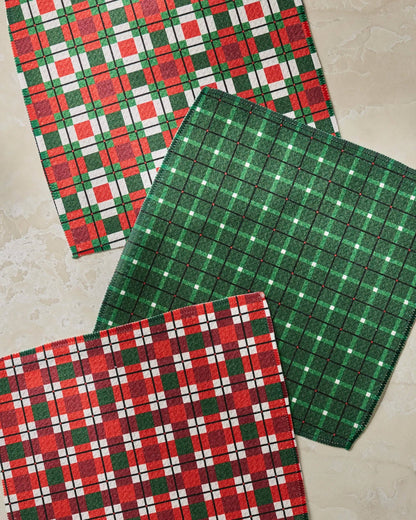 Geometry - Noel Plaid Dishcloth Set - Holiday 2026