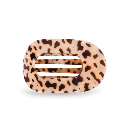 TELETIES - Blonde Tortoise Medium Flat Round Clip