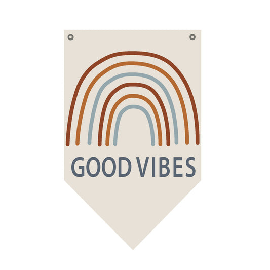 Red Barn Canvas - Good Vibes Pennant