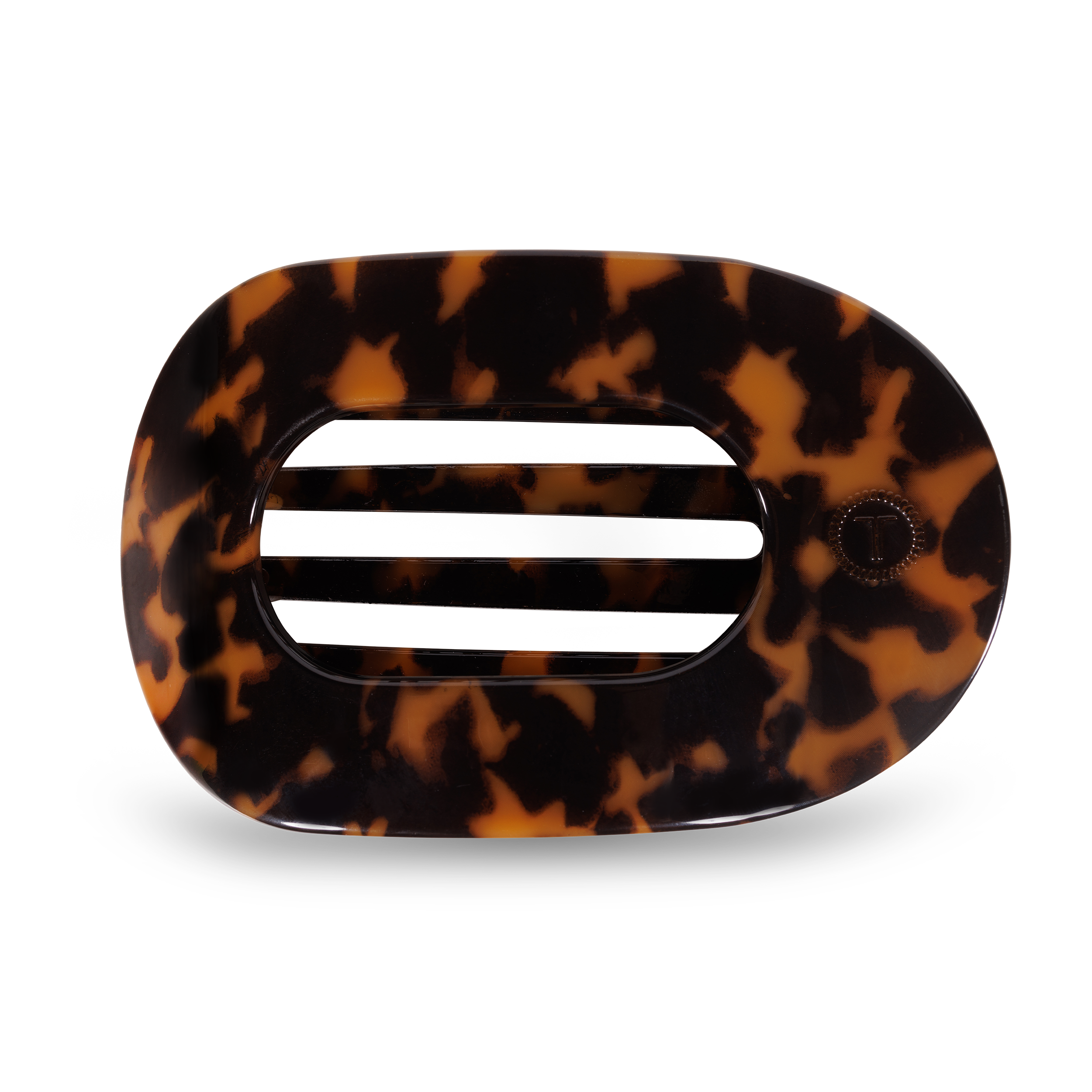 TELETIES - Tortoise Large Flat Round Clip