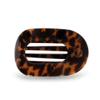 TELETIES - Tortoise Medium Flat Round Clip