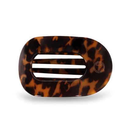 TELETIES - Tortoise Medium Flat Round Clip