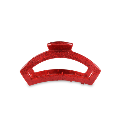 Open Red Glitter TinyHair Clip