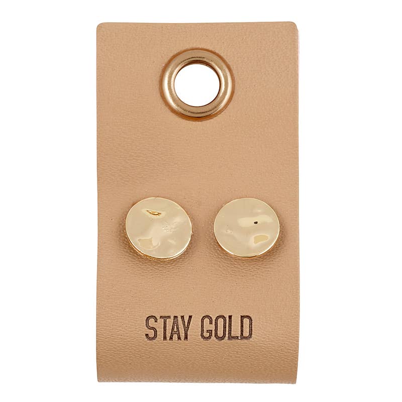 Santa Barbara Design Studio by Creative Brands - Leather Tag With Earrings - Circle
