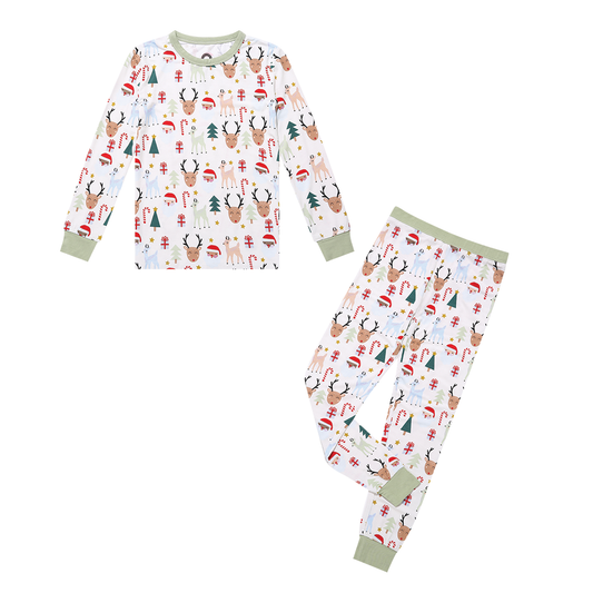 Emerson and Friends - Santa and Friends Holiday Christmas Bamboo Pajamas Kids