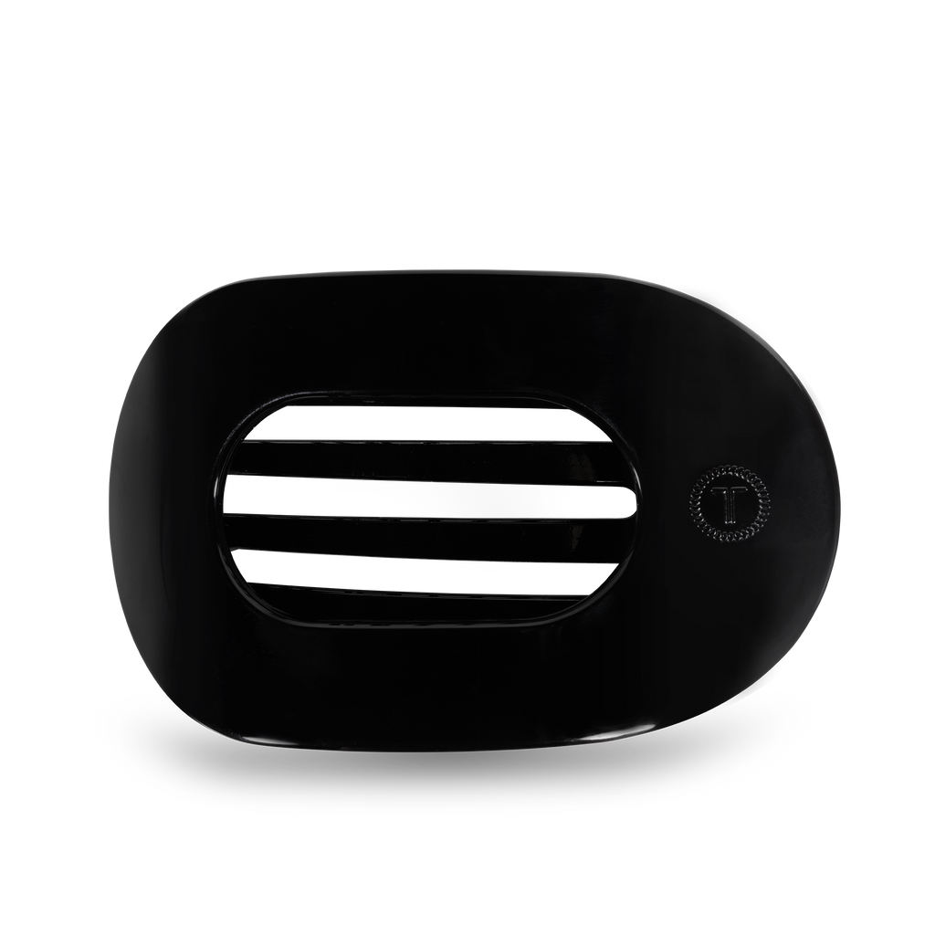 TELETIES - Jet Black Large Flat Round Clip