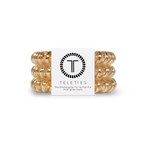 TELETIES - Good as Gold - Large Spiral Hair Coils, Hair Ties, 3-pack