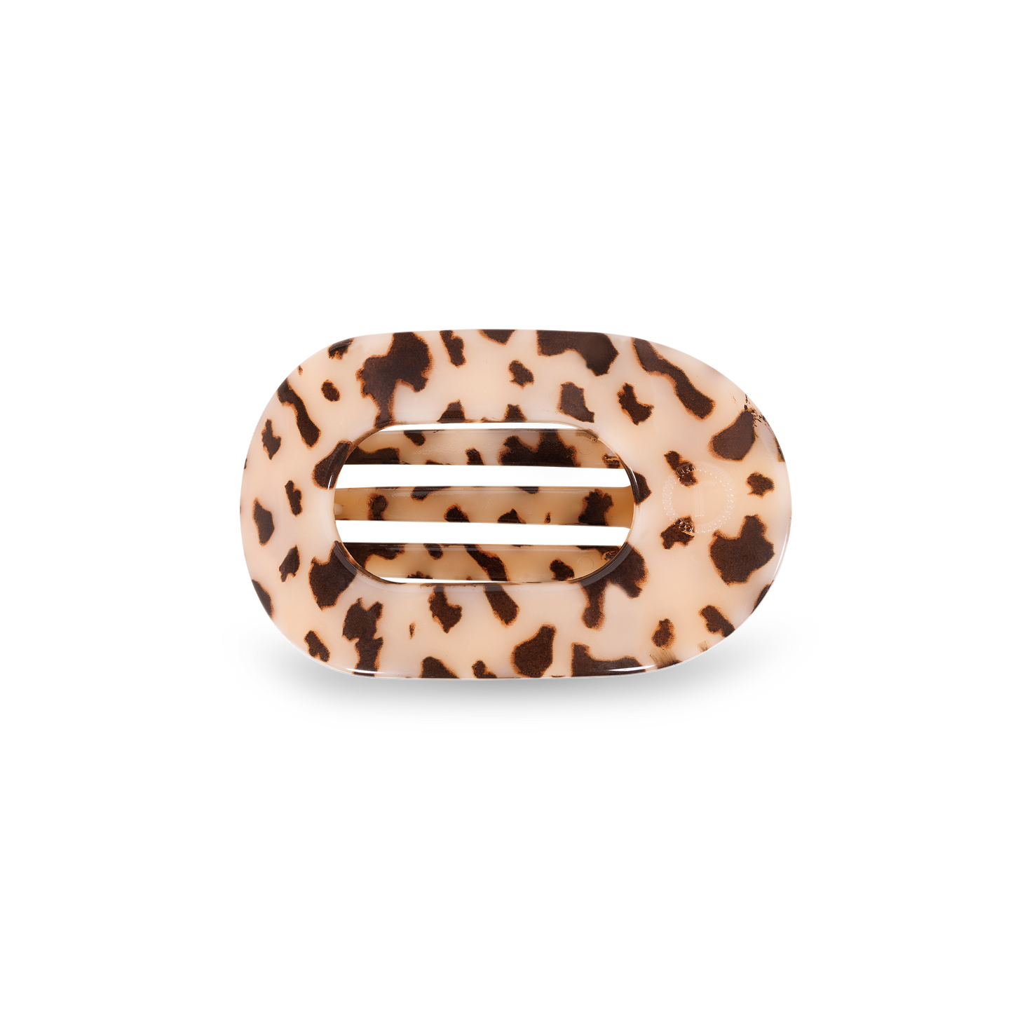 TELETIES - Blonde Tortoise Small Flat Round Clip