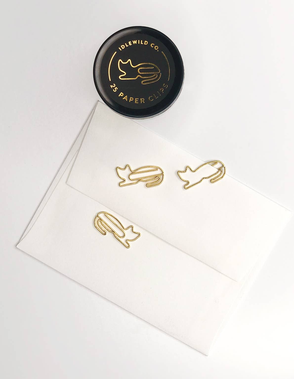 Idlewild Co. - Cat Gold Plated Paper Clips