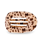 TELETIES - Blonde Tortoise Large Flat Round Clip